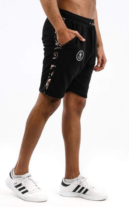 Magicbee Gold Floral Shorts - Black